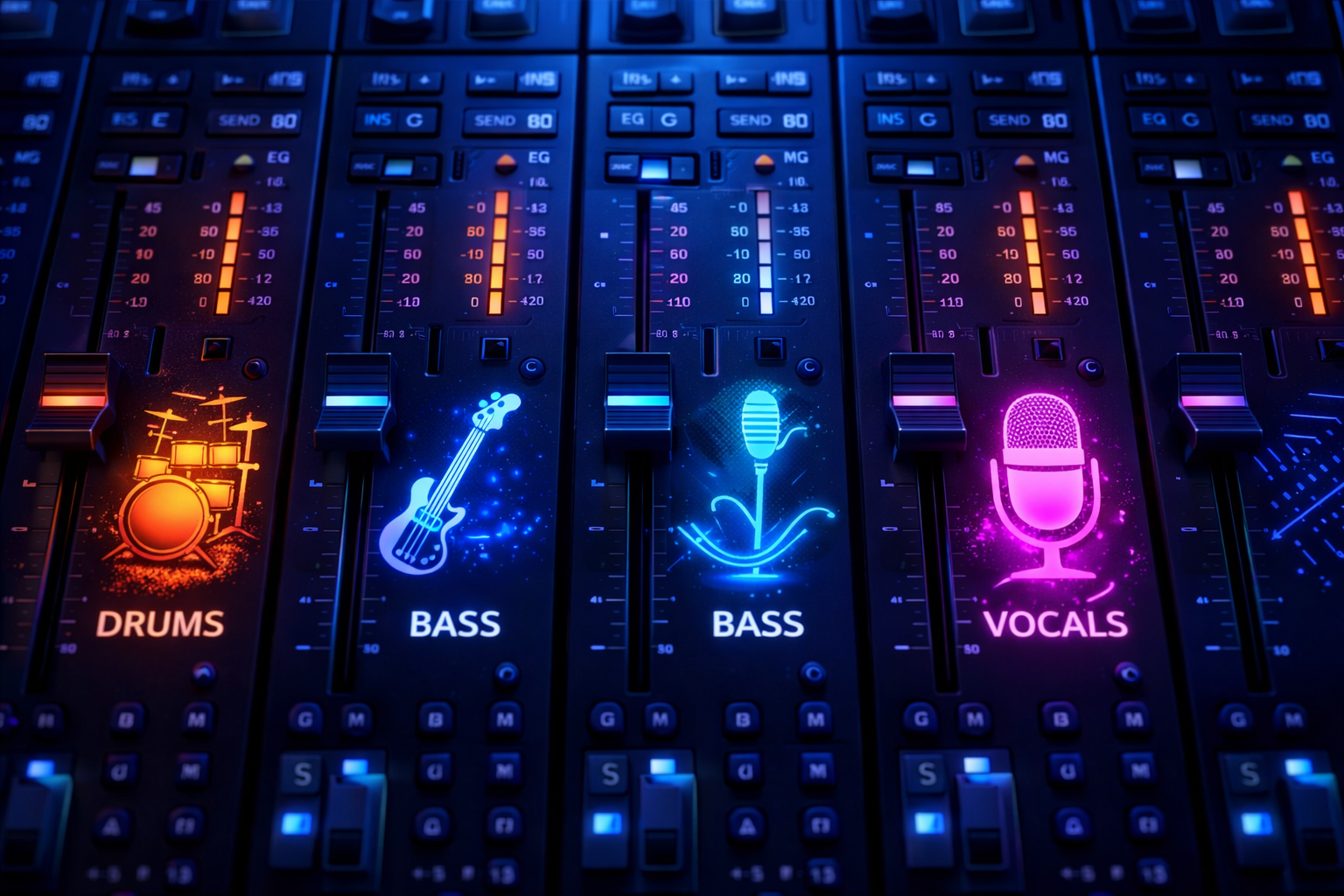 Integrating stems from the best AI stem splitters into a professional mix.