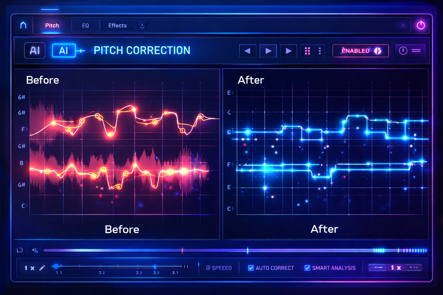 Using the best AI vocal plugins for perfect pitch correction.