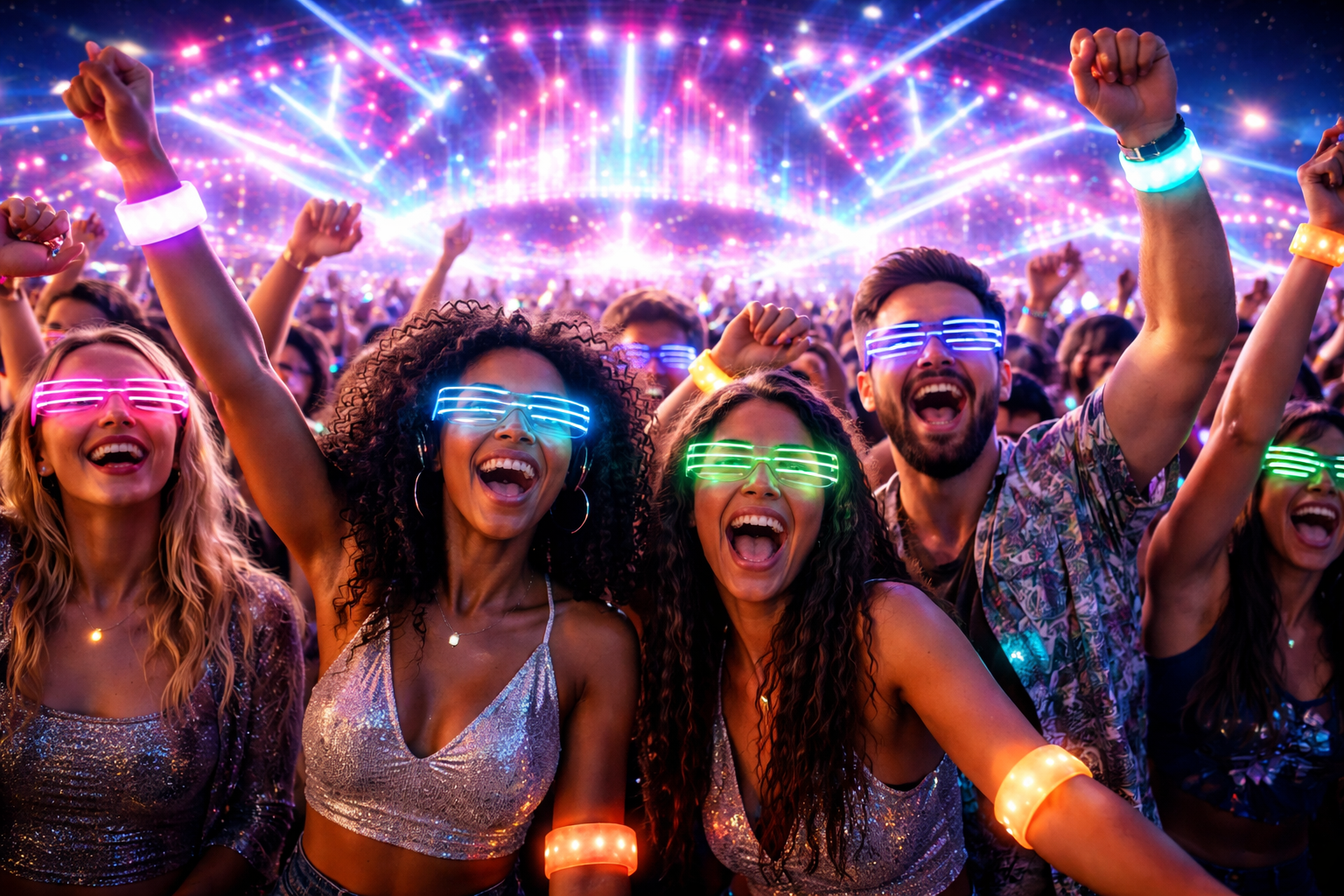 Fans experiencing the future of global music trends 2026 at a live concert.