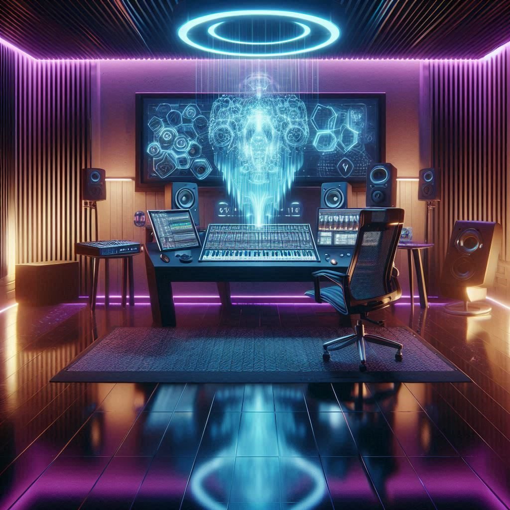 Future AI Music Production Trends 2026 in a professional studio setting.