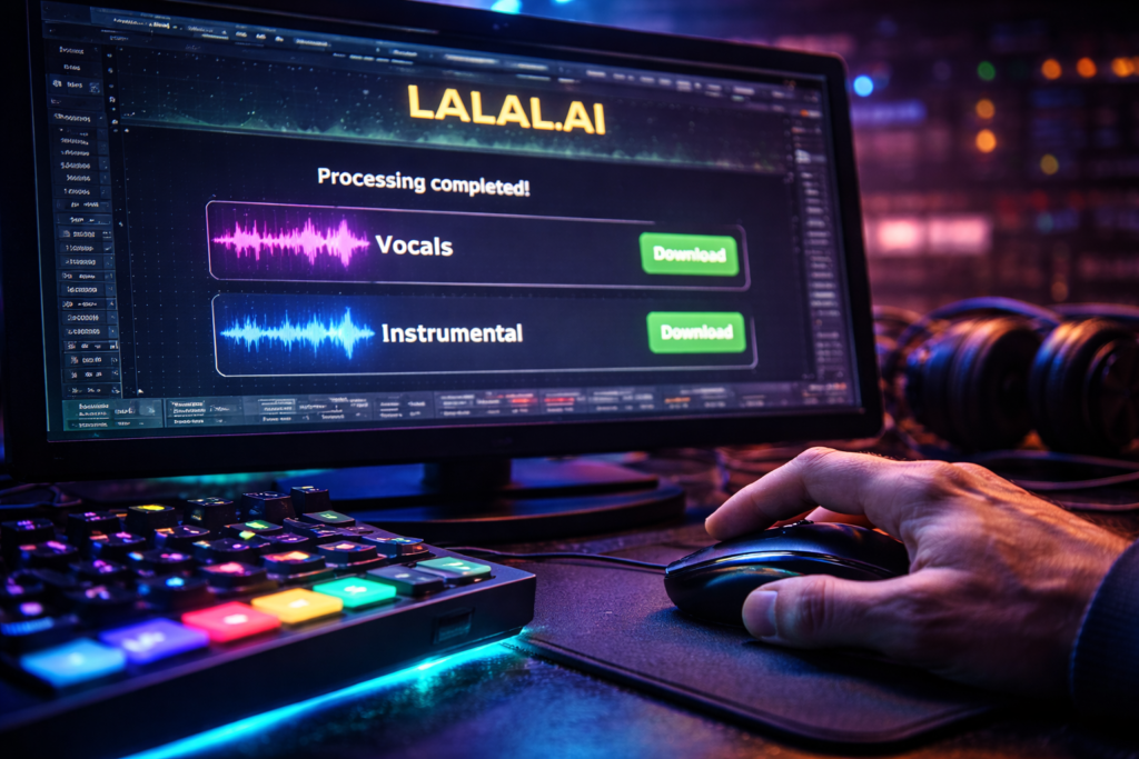 Extracting stems using LALAL AI