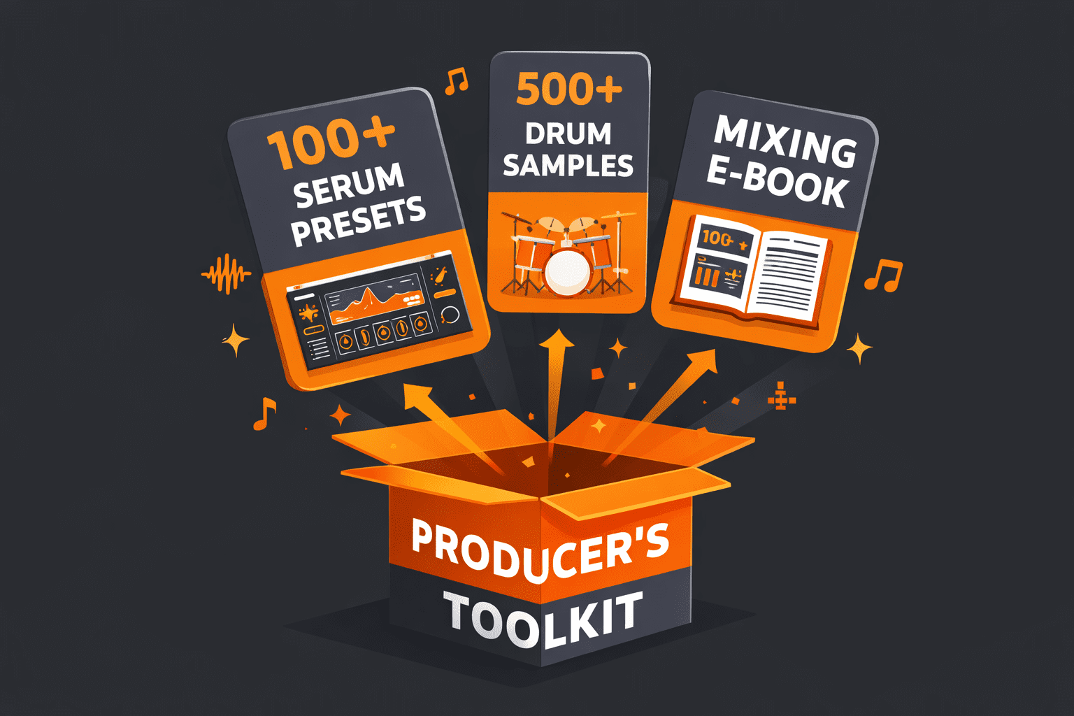 Elements of a high-profit music production digital bundle.